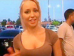 Blonde in public and at home