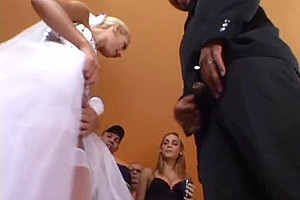 Blonde tranny fucks man ass
