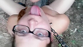 Blow job in the woods