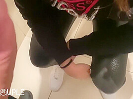Blowjob In Public Toilet With Cum In Mouth By Amateur Evilcoupleofficial
