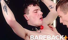 Bound Twinks submissive bottom plowed by horny dom tight ass