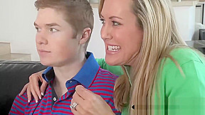 Brandi fondles Madisons breasts before Jake fucks them both