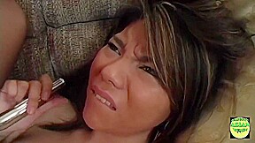 Brunette With Small Tits Teases Her Clit With A Dildo While Receiving A Big Cock
