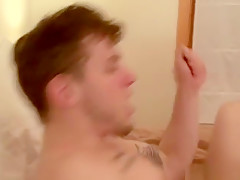 Buffed roomies dickriding until loads