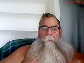 Bushy Bearded Step dad Cum