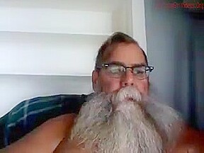 Bushy Bearded Step dad Cum