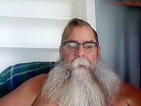 Bushy Bearded Step dad Cum