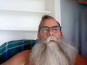 Bushy Bearded Step dad Cum