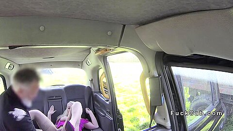 Busty Blonde Help Cab Driver Pissing