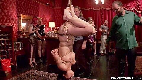 Busty Bound Slave Anal Fucked At Party