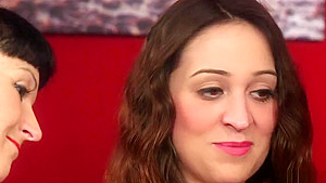 Busty CFNM milf jerks for cum