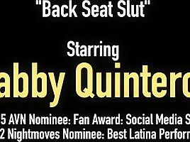 Busty MexiMilf Gabby Quinteros Sucks Dick in the back Seat