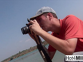 Busty Milf With Natural Tits Fucks On The Beach - Hot4MILF