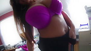 Busty secretary milf titfucking and gives bj