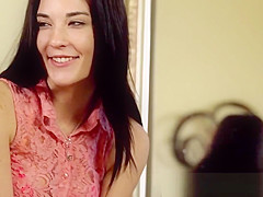 Busty stepdaughter massages stepdads cock
