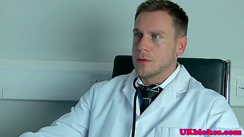 Buttfucked British Doctor Facialed By Stud