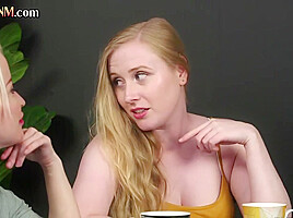 CFNM British femdom ladies give group deepthroat and handjob