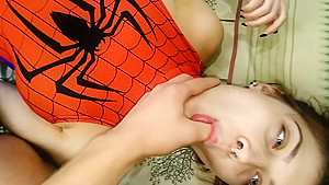 CREMPIE Spider-Girl gets cum on her pussy Cosplay Spider-Girl