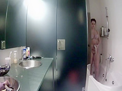 Caught her fingering pussy in a shower