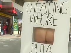 Cheating Milf anal toyed in public