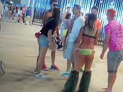 Chicks in skimpy cloths at music festival