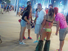 Chicks in skimpy cloths at music festival