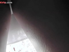 Classic panties cover nice ass in the bus upskirts
