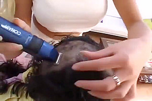 Client sucks by barber busty shemale