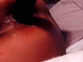 Closeup Anal Dildo Licking