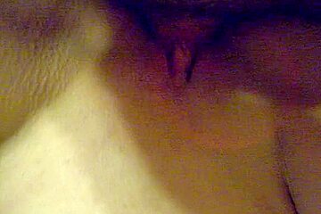 Close-up POV view on the process of fucking shaved pussy