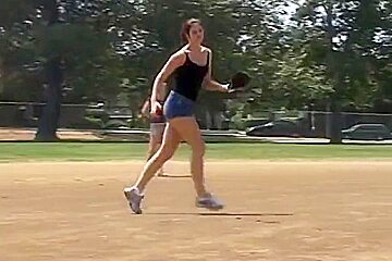 Coach Shows 2 Female Athletes How To Properly Handle A Big Bat