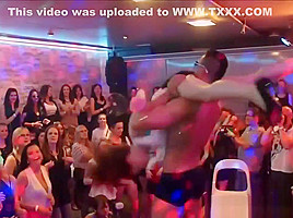 Cock Hungry Wives & GF Turn Slutty At CFNM Party