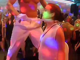 Cock Hungry Wives & GF Turn Slutty At CFNM Party