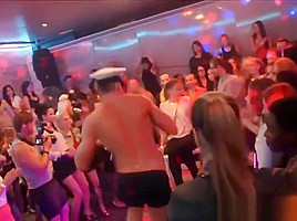 Cock Hungry Wives & GF Turn Slutty At CFNM Party
