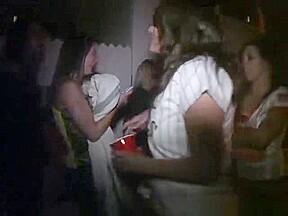 College Cutie Hookup in Bathroom at Party