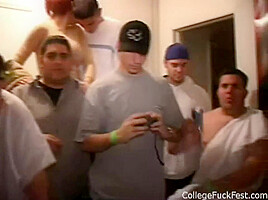 College teen doggystyled so hard she bumps head