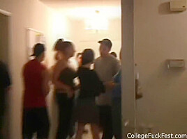 College teen doggystyled so hard she bumps head