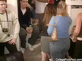 College teen doggystyled so hard she bumps head