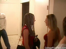 College teen doggystyled so hard she bumps head
