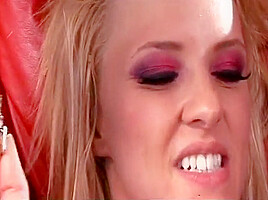 Couple Of Starving Blondes Are Getting Their Tight Pussies Drilled By Big Dick