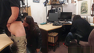 Couple sluts tried to steal and nailed at the pawnshop
