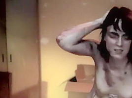 Crazy amateur Brunette, European sex scene