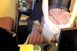 Crazy amateur shemale movie with Masturbation, Webcam scenes