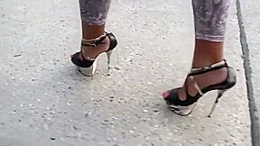 Crazy homemade Outdoor, High Heels porn video