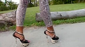 Crazy homemade Outdoor, High Heels porn video