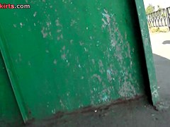 Crazy voyuer upskirt clip shows delicious sexy butt