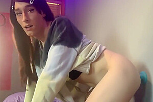Crossdresser Sissy Femboy Trans Shemale In Cute Sweater 4 Min