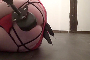 Crossdresser with fucking machine