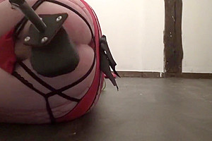 Crossdresser with fucking machine