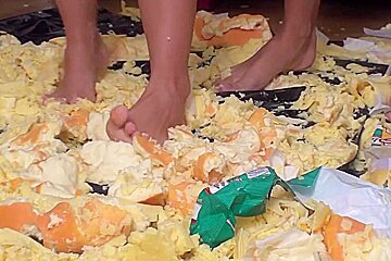 Crushing Heels Feet